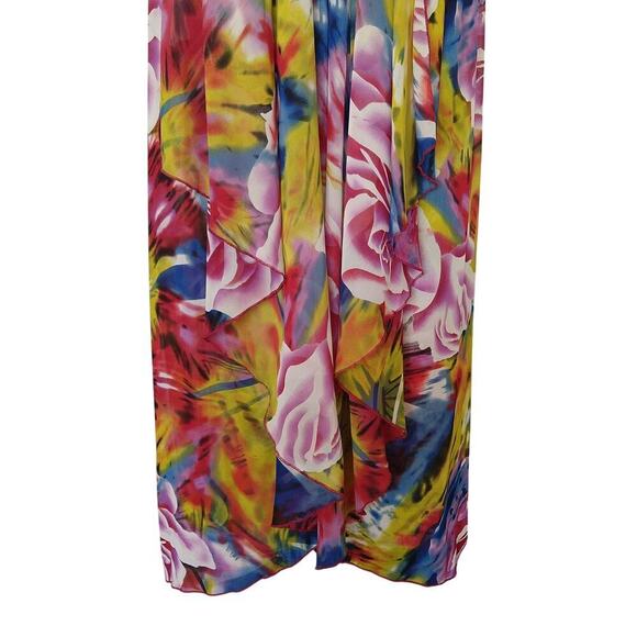 Vintage Y2K Strapless Prom Dress Maxi Gown Size S 7/8 Formal Embellished Multi - Picture 5 of 11